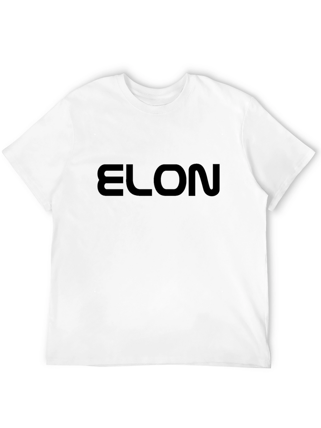 Mens Elon Text Graphic Black T-Shirt
