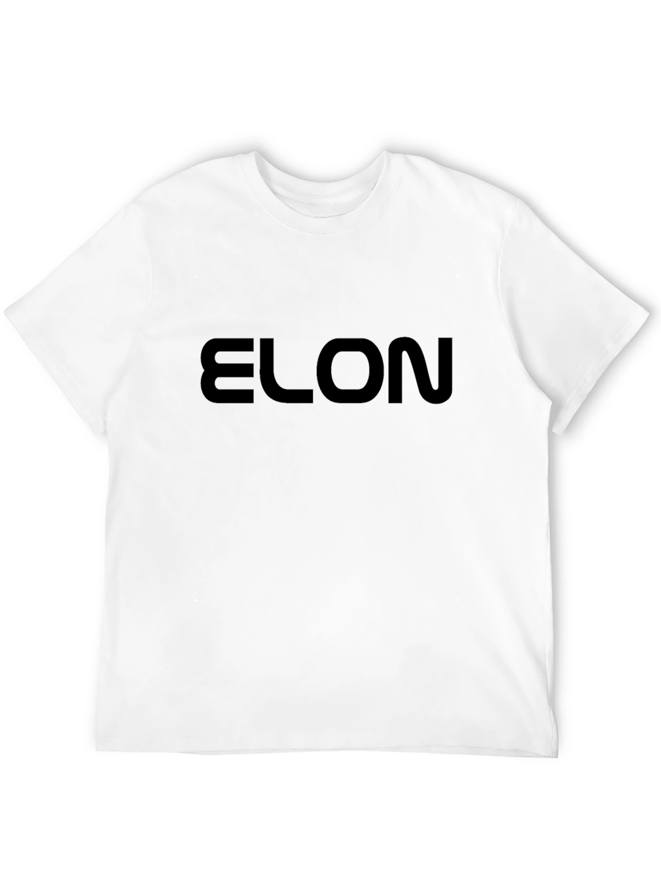 Mens Elon Text Graphic Black T-Shirt