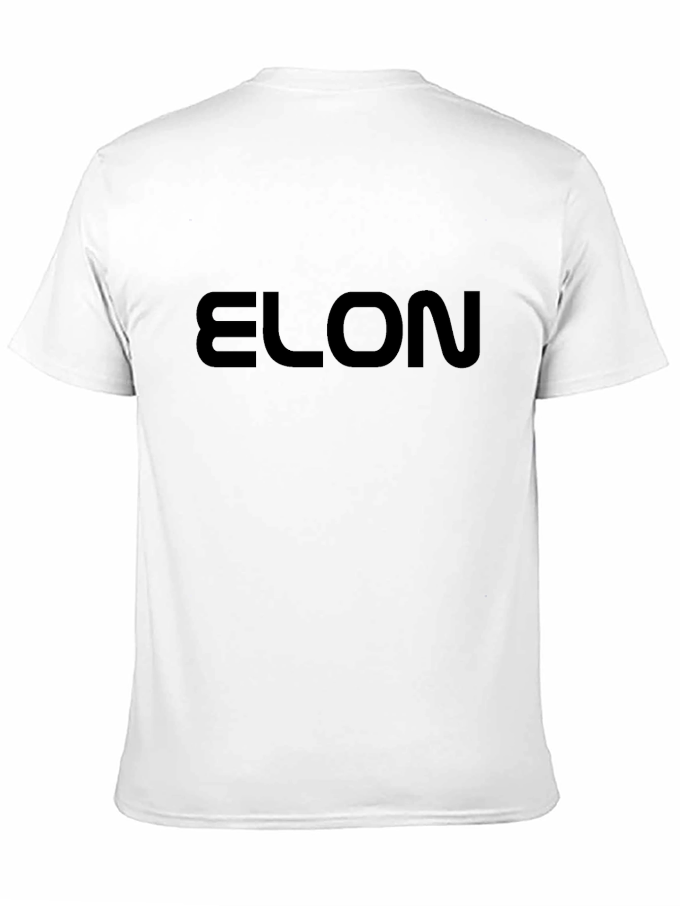 Mens Elon Text Graphic Black T-Shirt