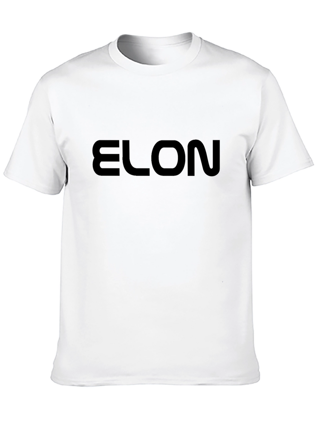Mens Elon Text Graphic Black T-Shirt