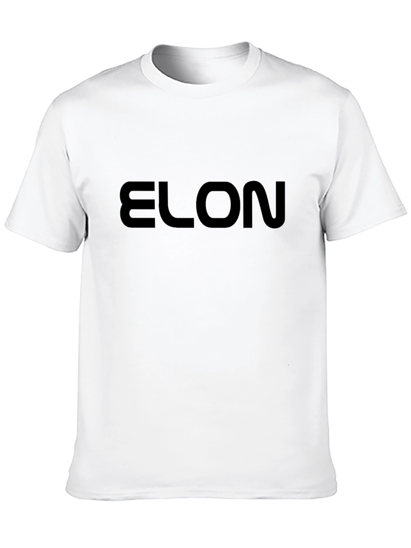 Mens Elon Text Graphic Black T-Shirt