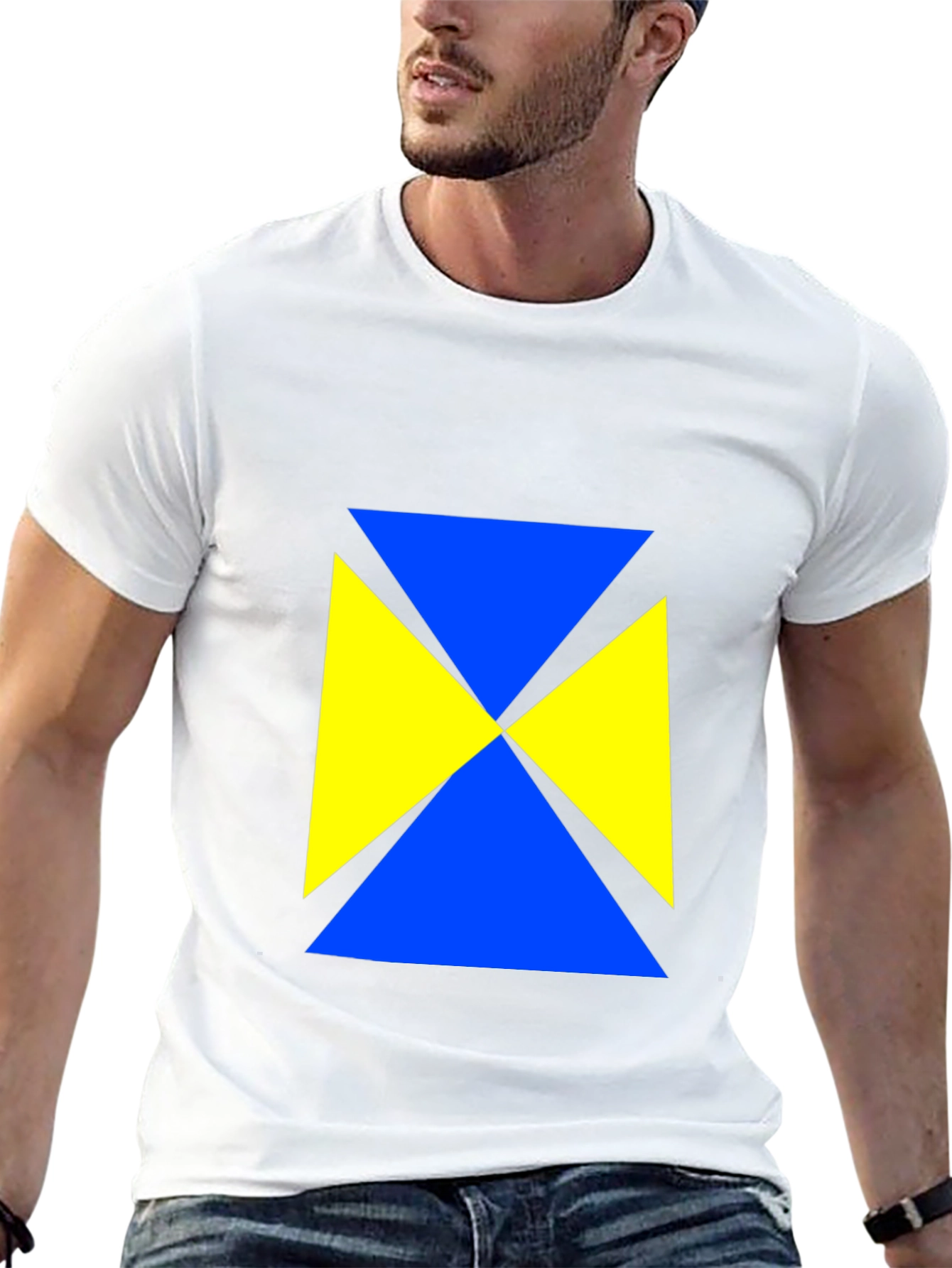 Geometric Triangle Tee - Bold & Stylish
