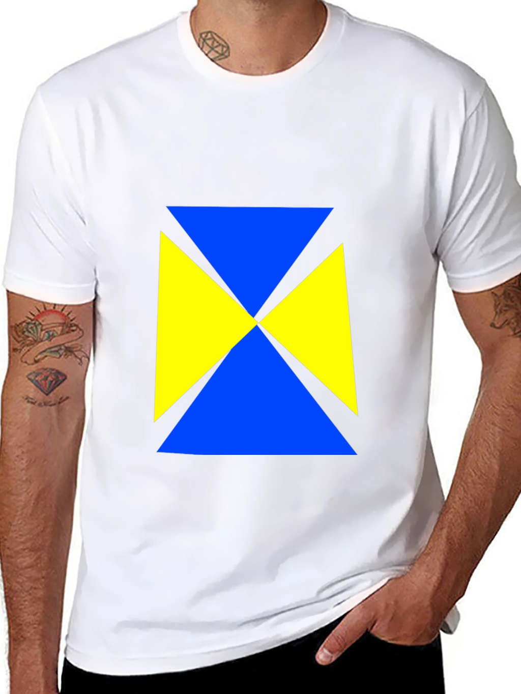 Geometric Triangle Tee - Bold & Stylish