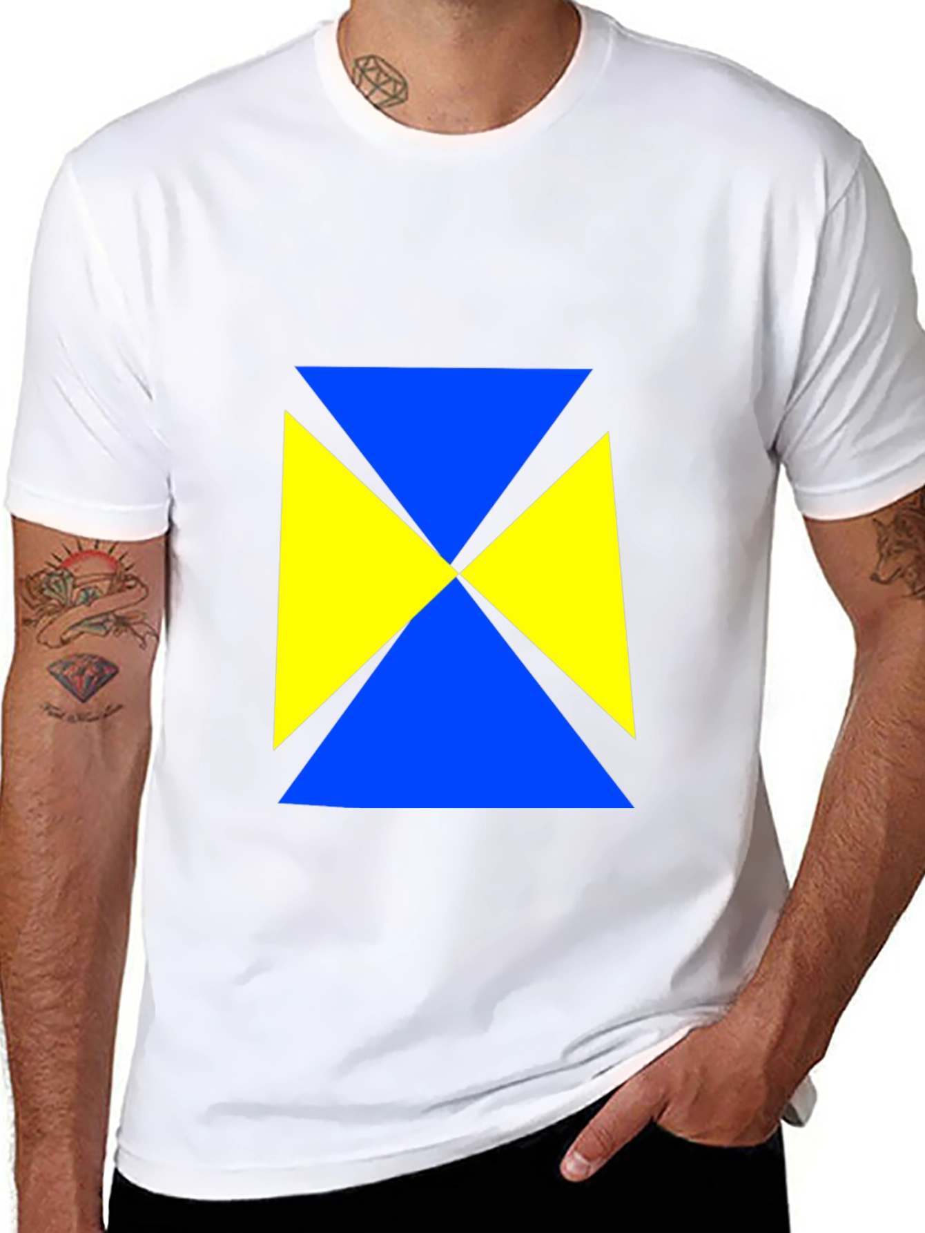 Geometric Triangle Tee - Bold & Stylish