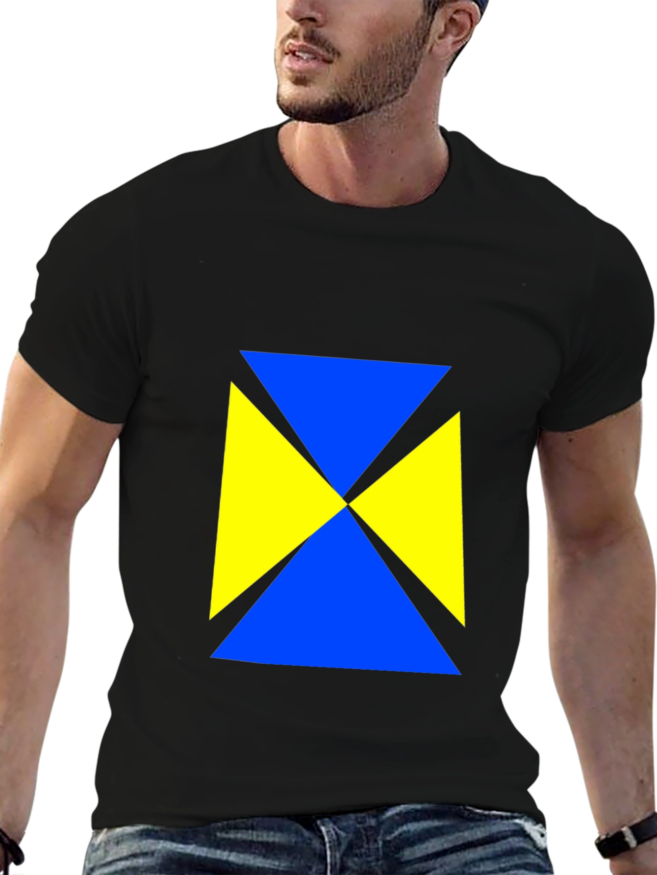 Geometric Triangle Tee - Bold & Stylish