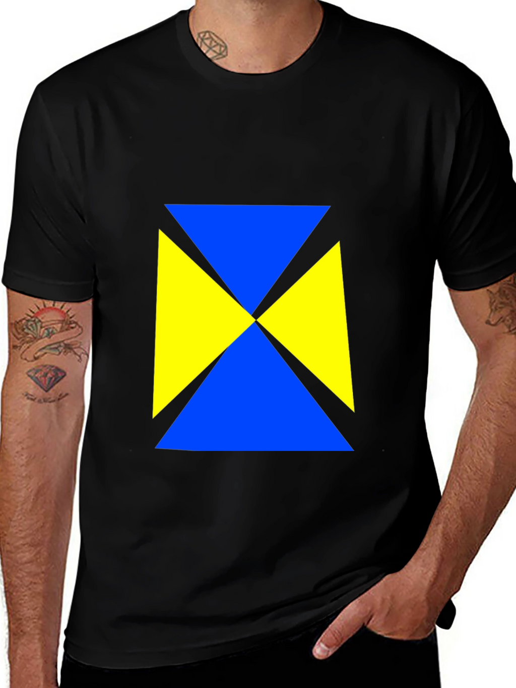 Geometric Triangle Tee - Bold & Stylish