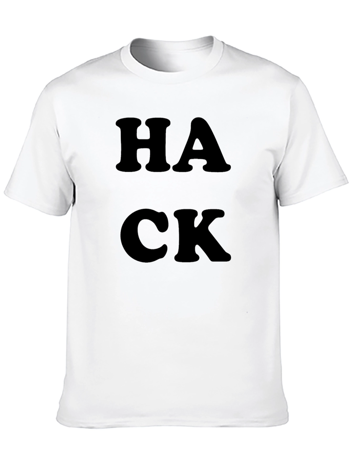 HACK Graphic T-Shirt - Black Crew Neck Tee