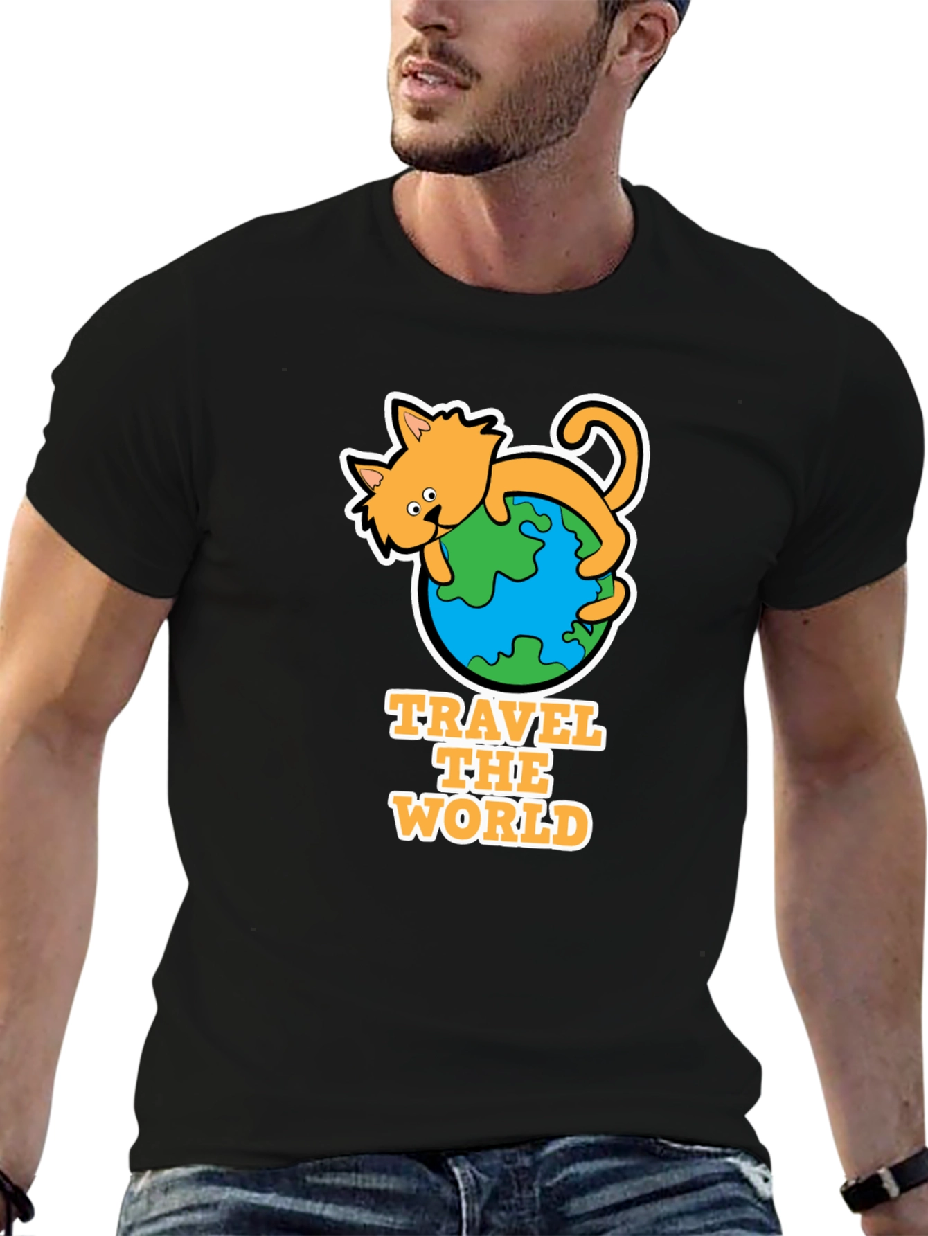 Travel the World Cat T-Shirt - Adventure Tee
