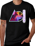 Retro Fox Graphic Tee - Synthwave Style