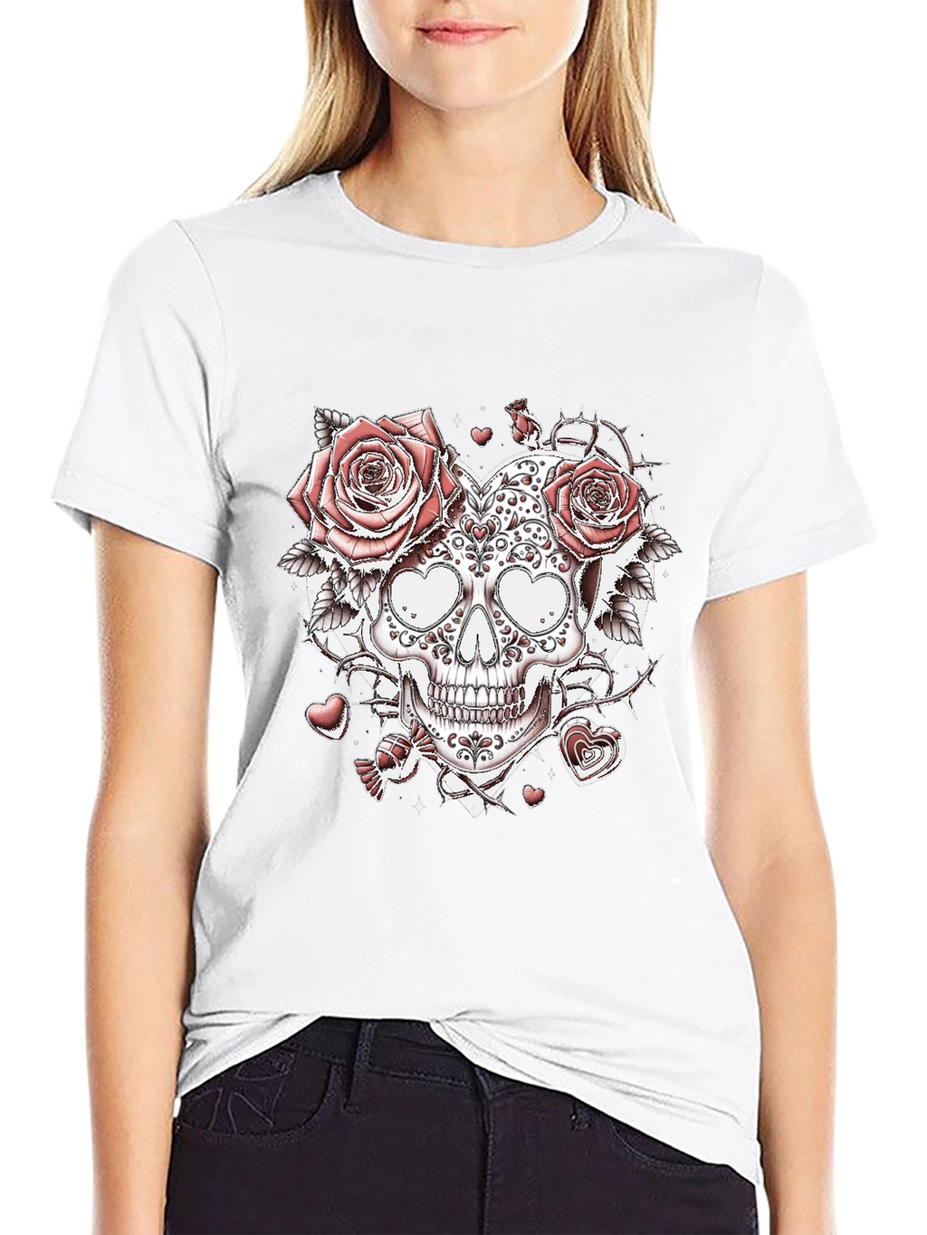Skull & Roses Graphic Tee