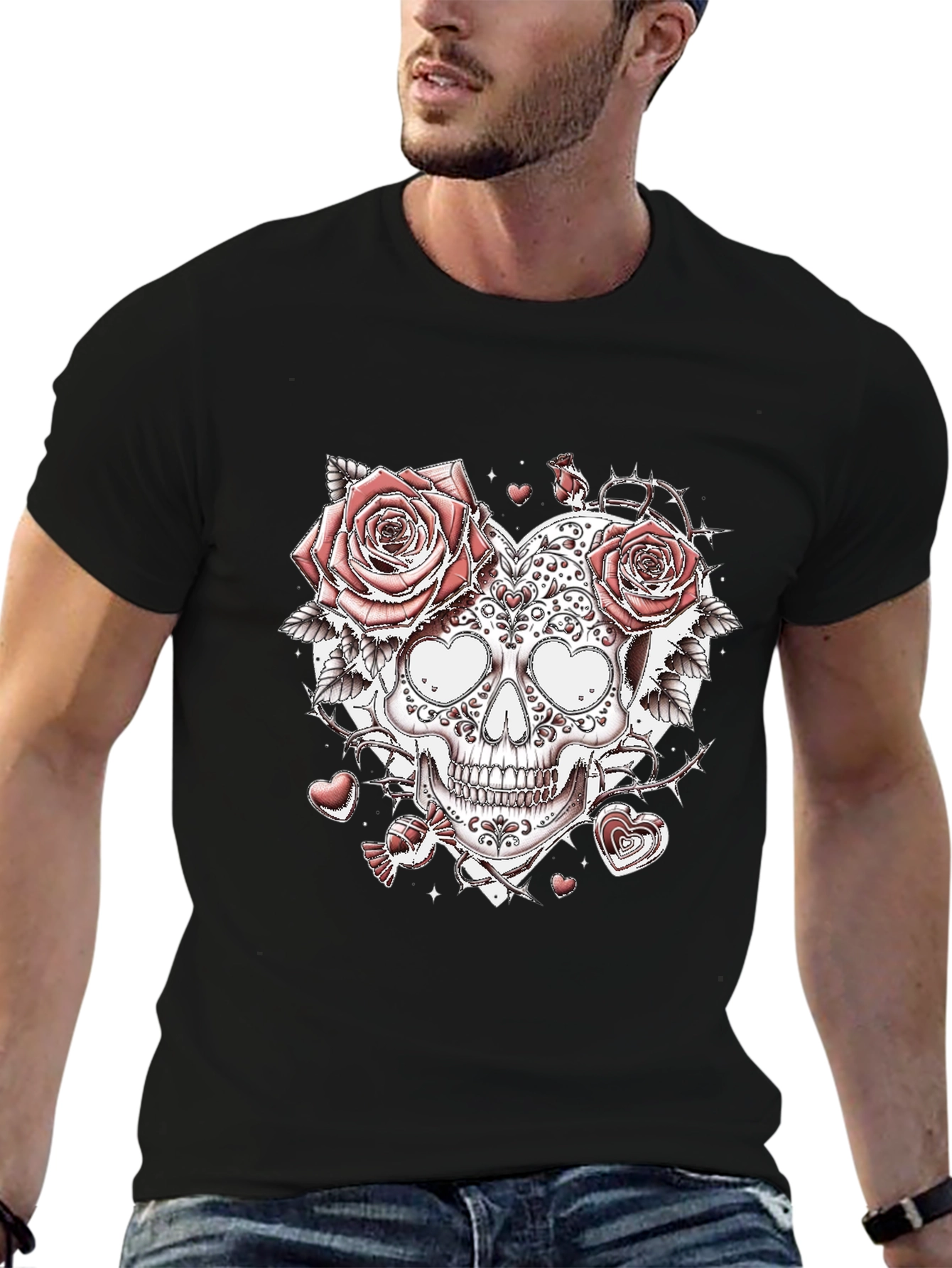 Skull & Roses Graphic Tee