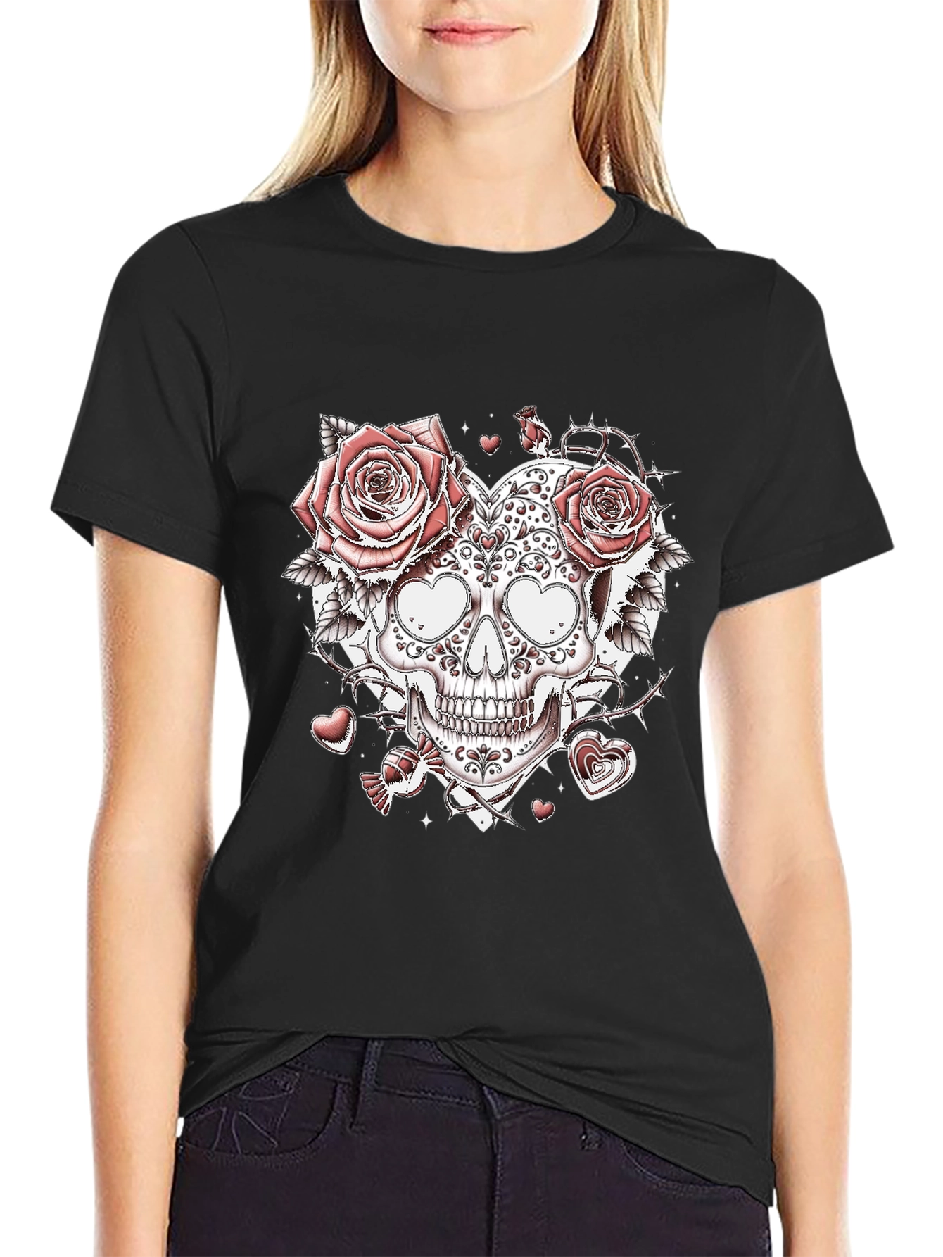 Skull & Roses Graphic Tee