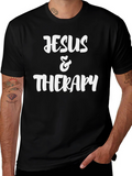 Jesus & Therapy Black Graphic Tee
