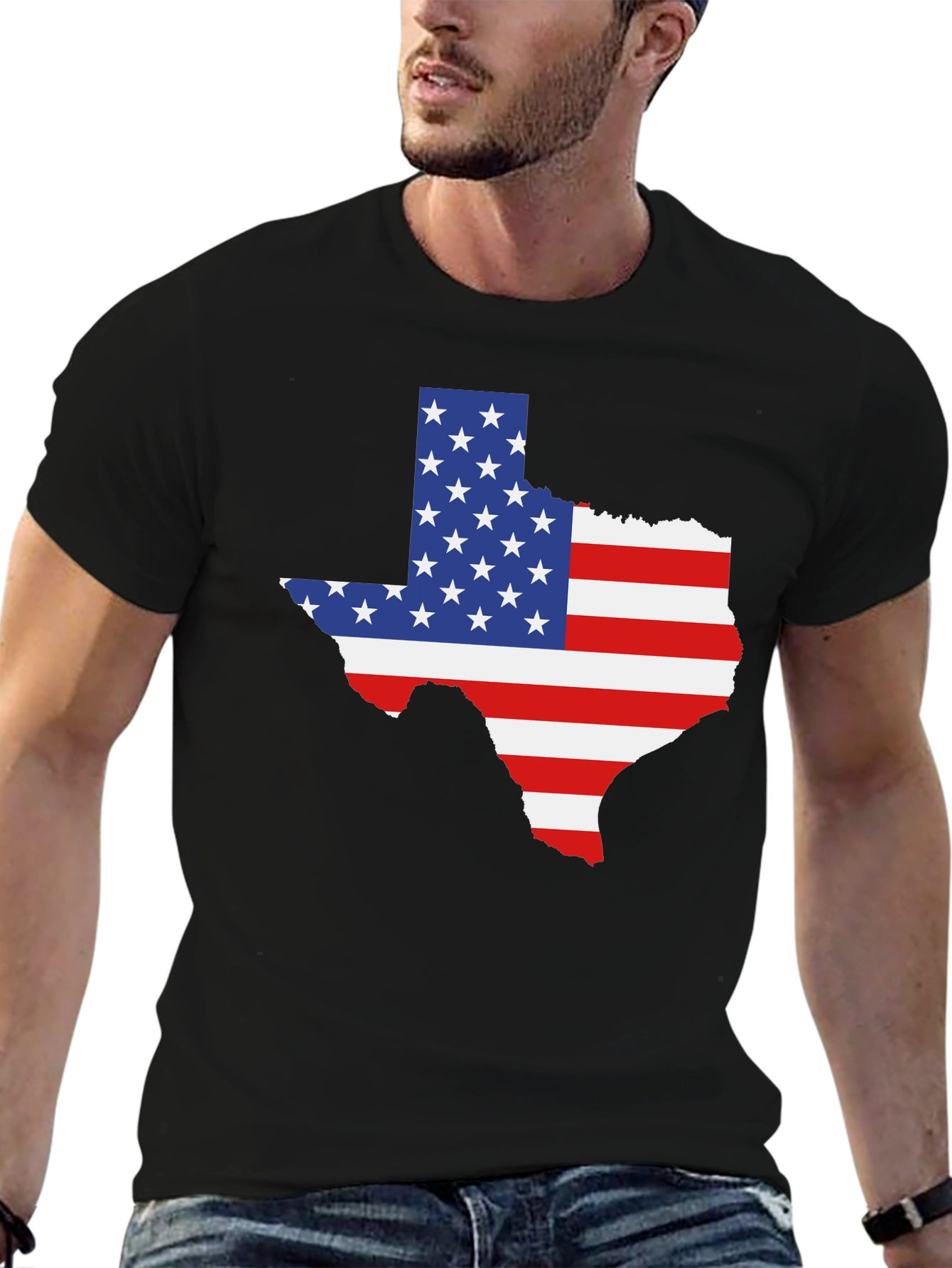 Texas Flag Graphic Tee - Black