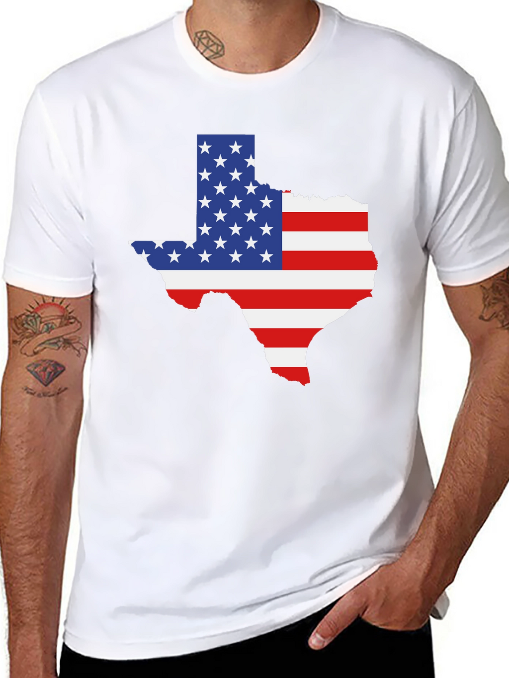 Texas Flag Graphic Tee - Black