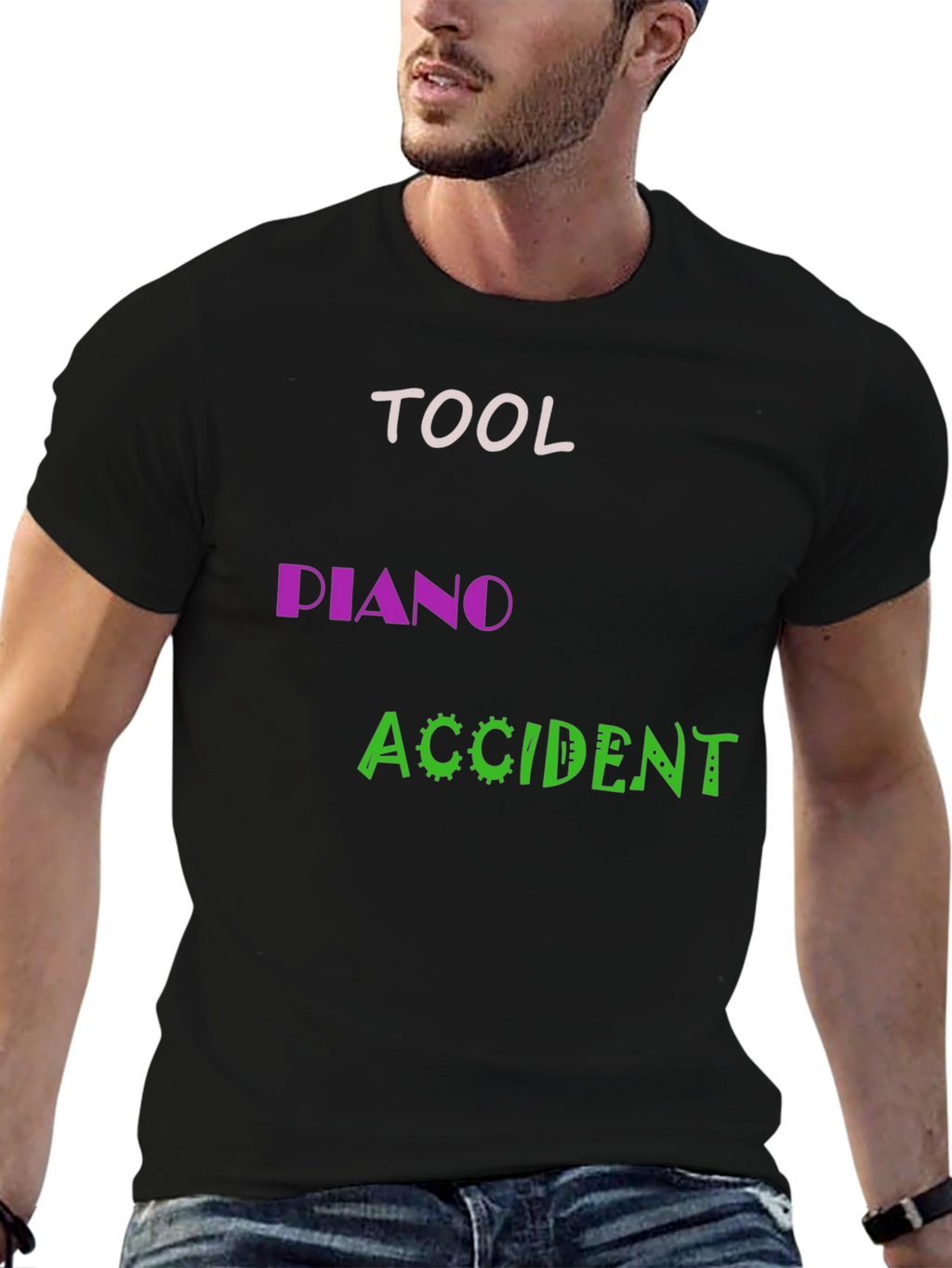 Tool Piano Accident Black Graphic Tee