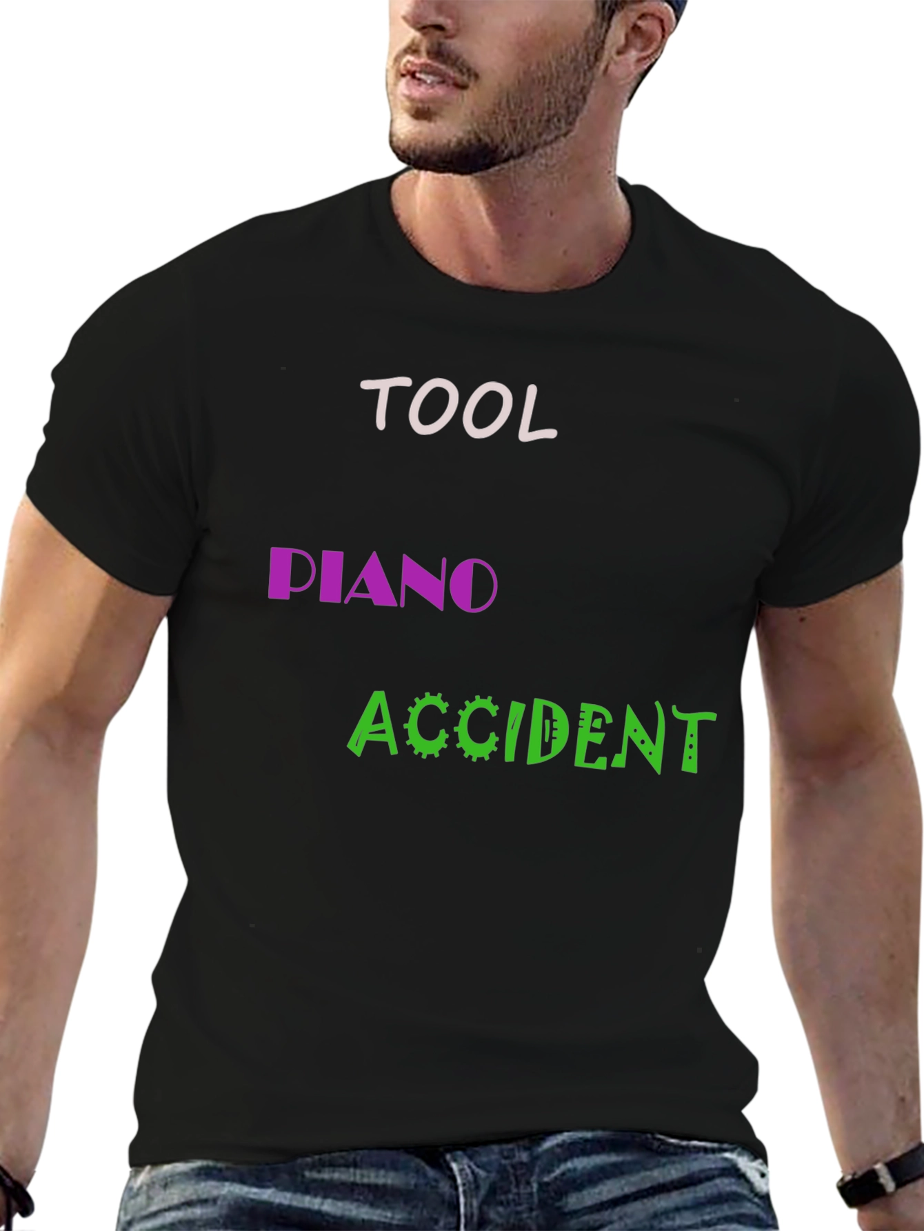 Tool Piano Accident Black Graphic Tee