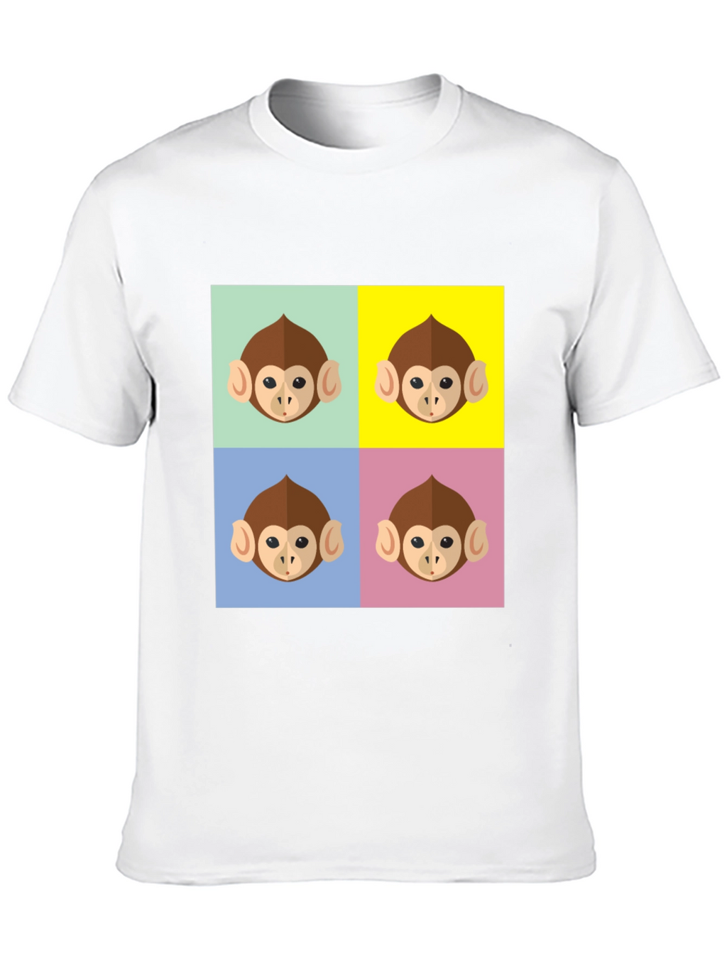 Funky Monkey Face Pop Art Graphic T-Shirt