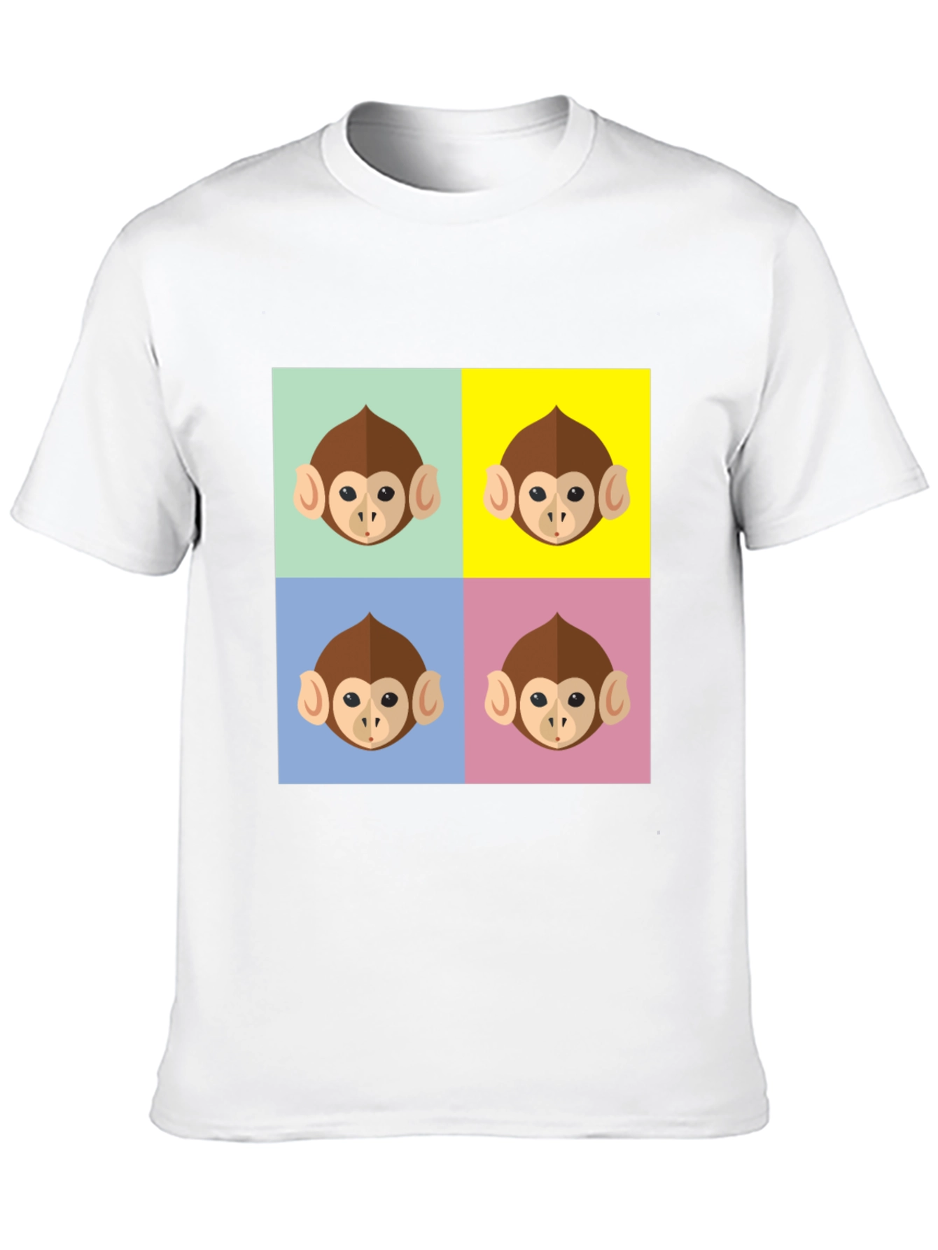 Funky Monkey Face Pop Art Graphic T-Shirt