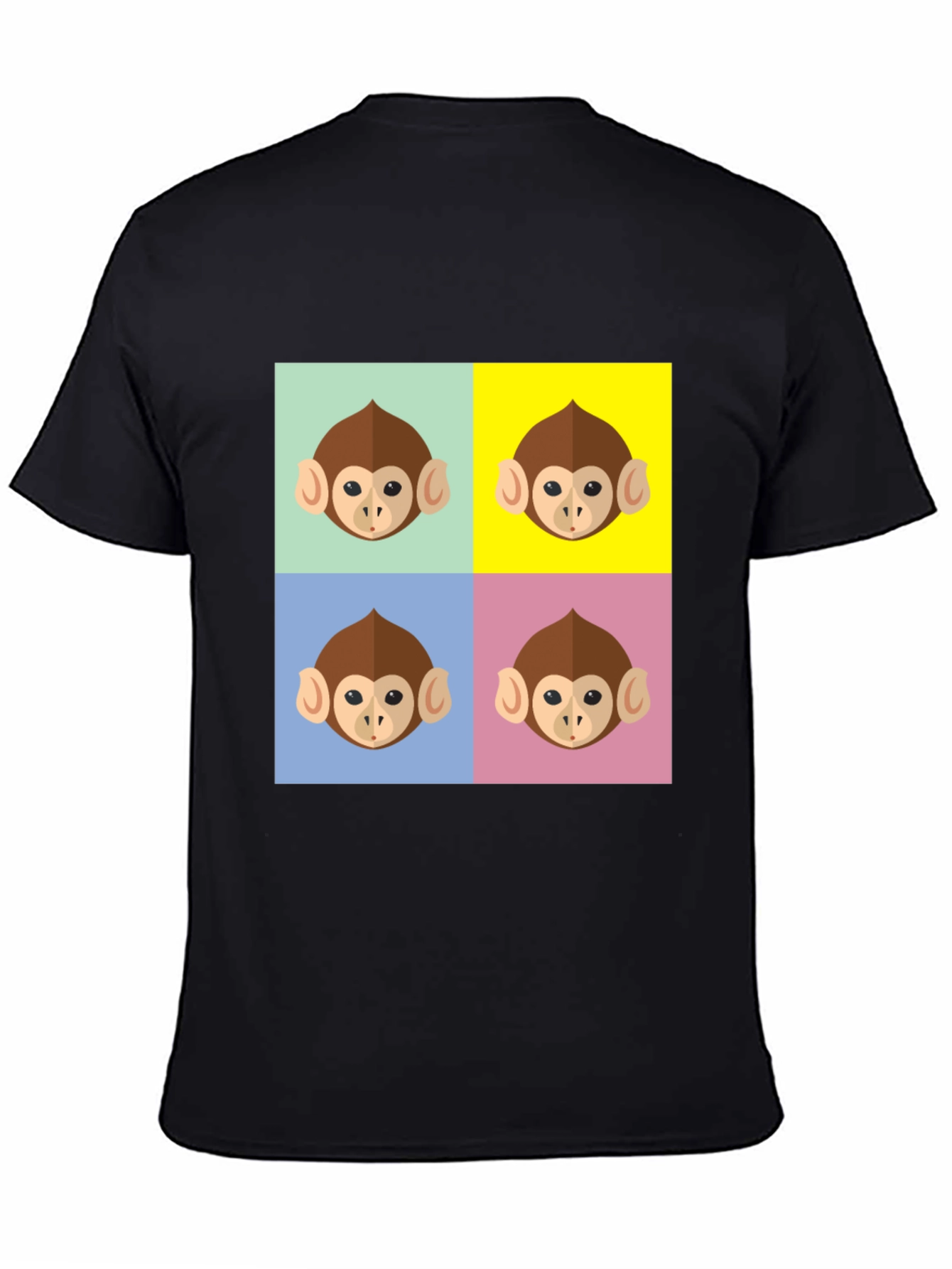 Funky Monkey Face Pop Art Graphic T-Shirt