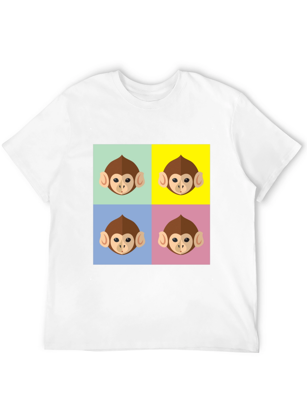 Funky Monkey Face Pop Art Graphic T-Shirt