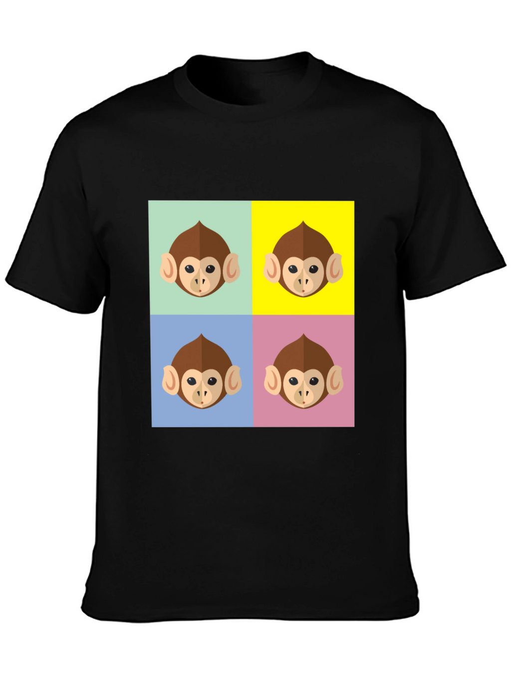 Funky Monkey Face Pop Art Graphic T-Shirt