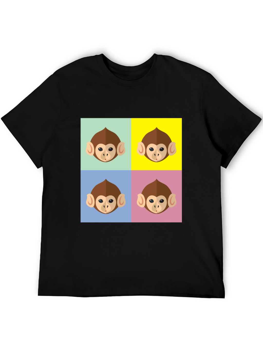 Funky Monkey Face Pop Art Graphic T-Shirt