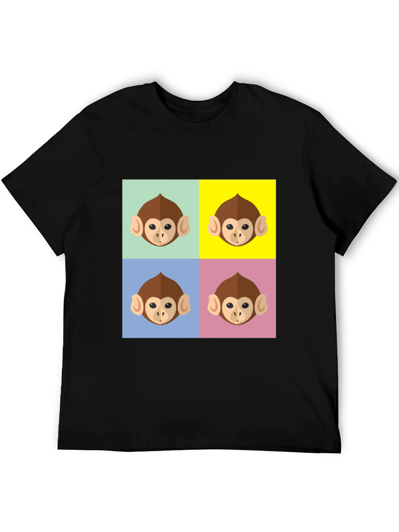Funky Monkey Face Pop Art Graphic T-Shirt