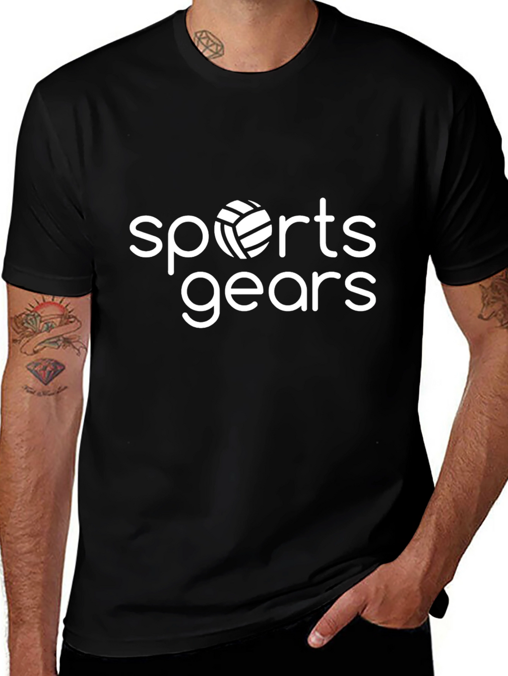 Sports Gears Volleyball Graphic T-Shirt