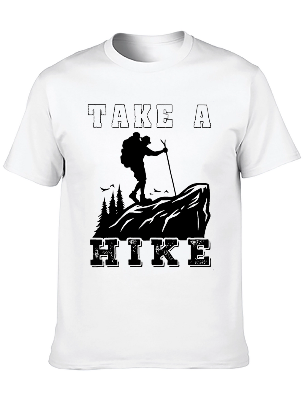 Take A Hike Graphic Tee - Black Cotton Blend