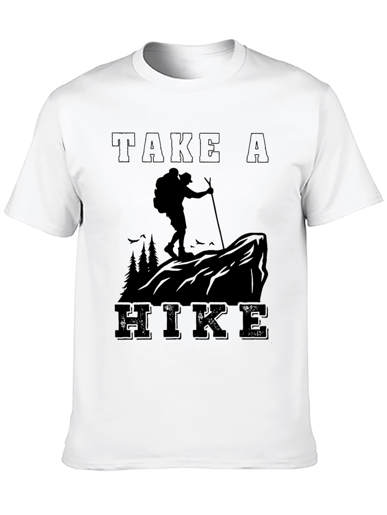 Take A Hike Graphic Tee - Black Cotton Blend