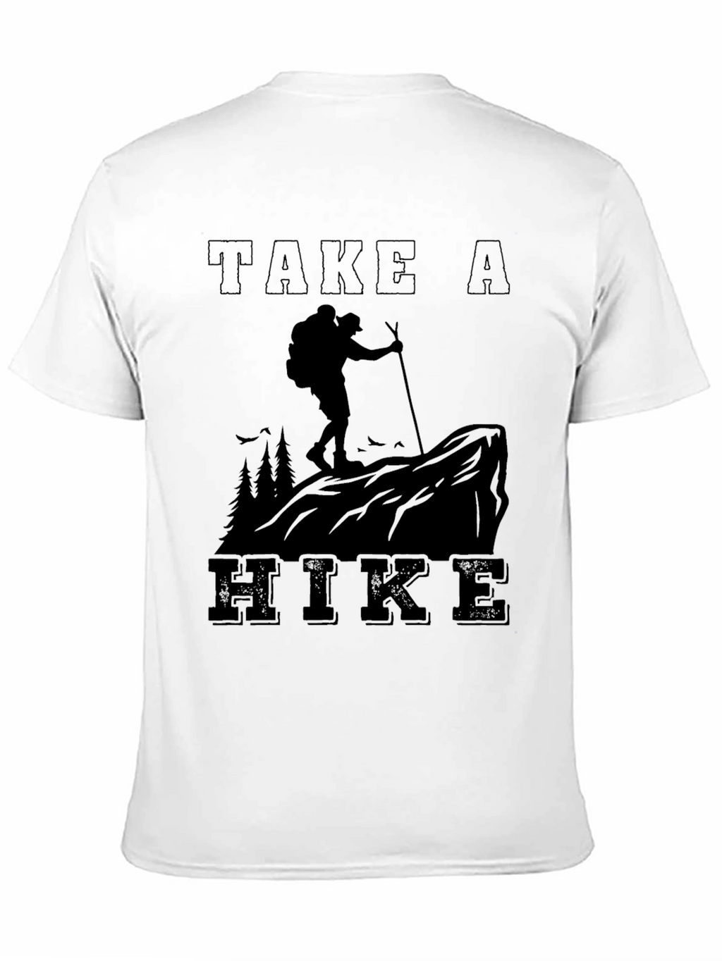 Take A Hike Graphic Tee - Black Cotton Blend