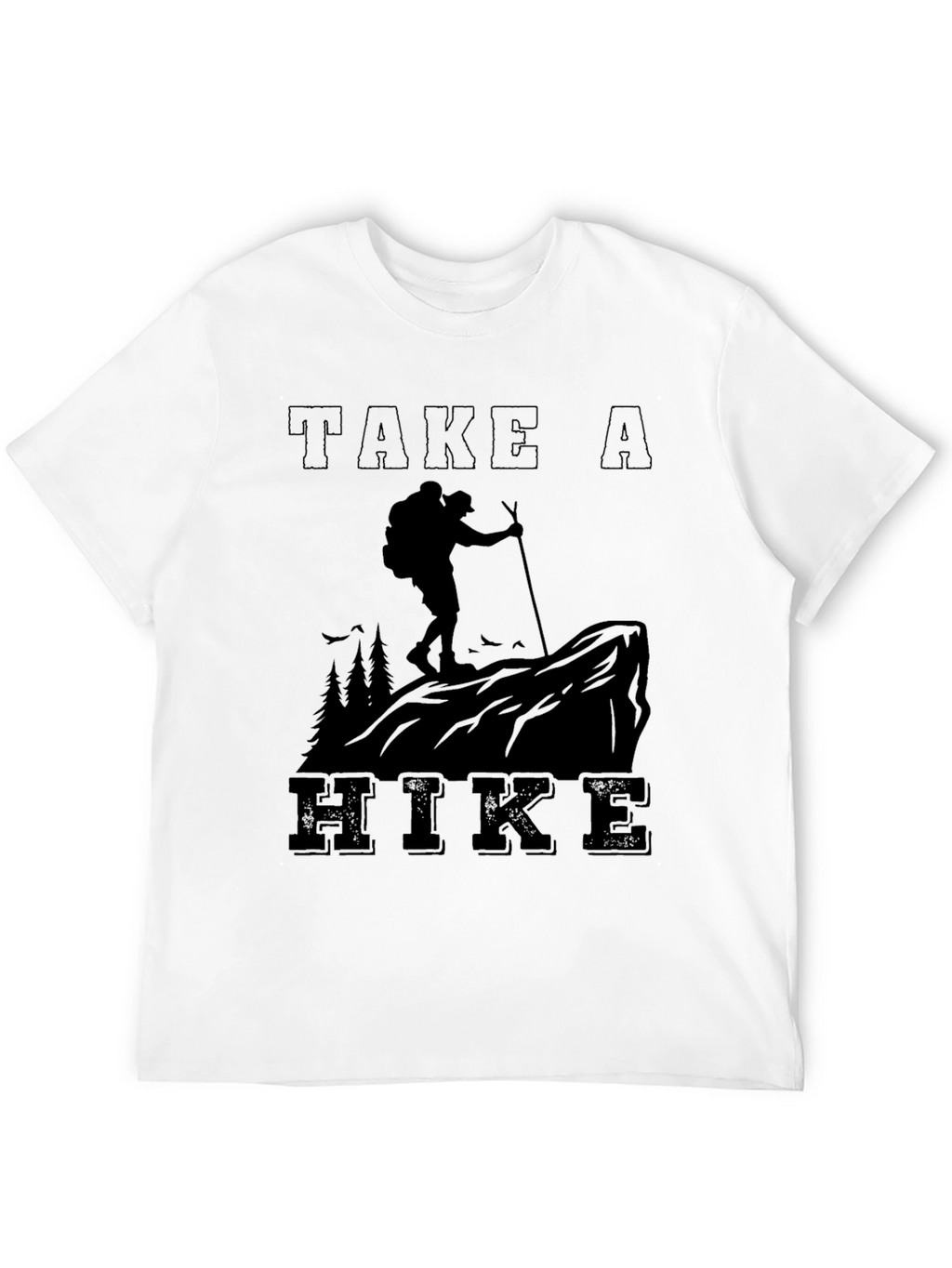 Take A Hike Graphic Tee - Black Cotton Blend
