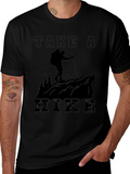 Take A Hike Graphic Tee - Black Cotton Blend