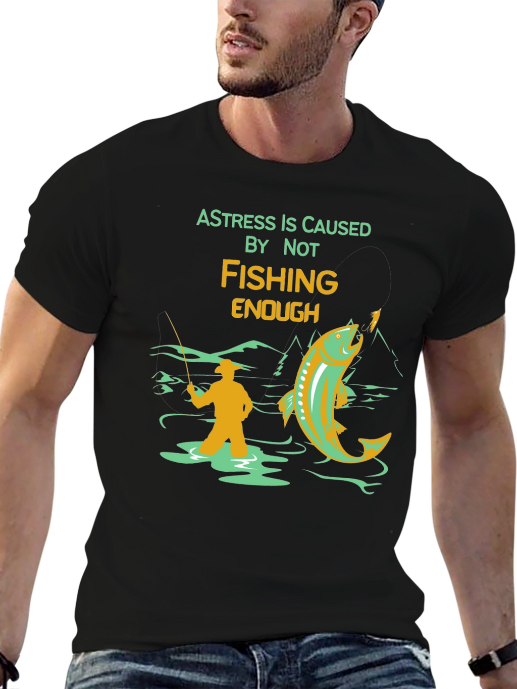 Fishing Graphic T-Shirt - A Stress Relief Tee