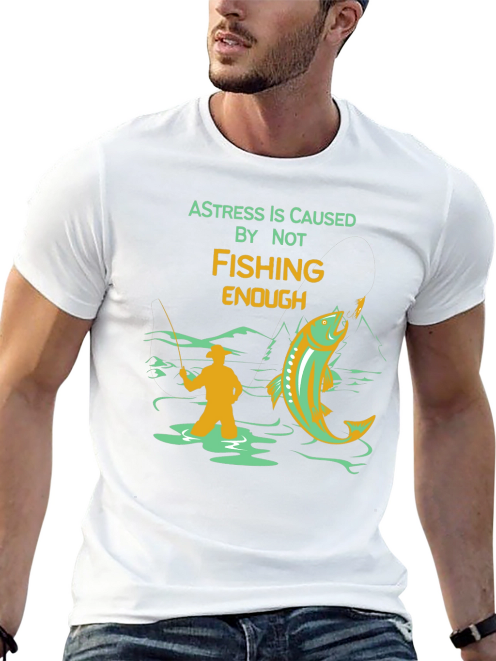Fishing Graphic T-Shirt - A Stress Relief Tee