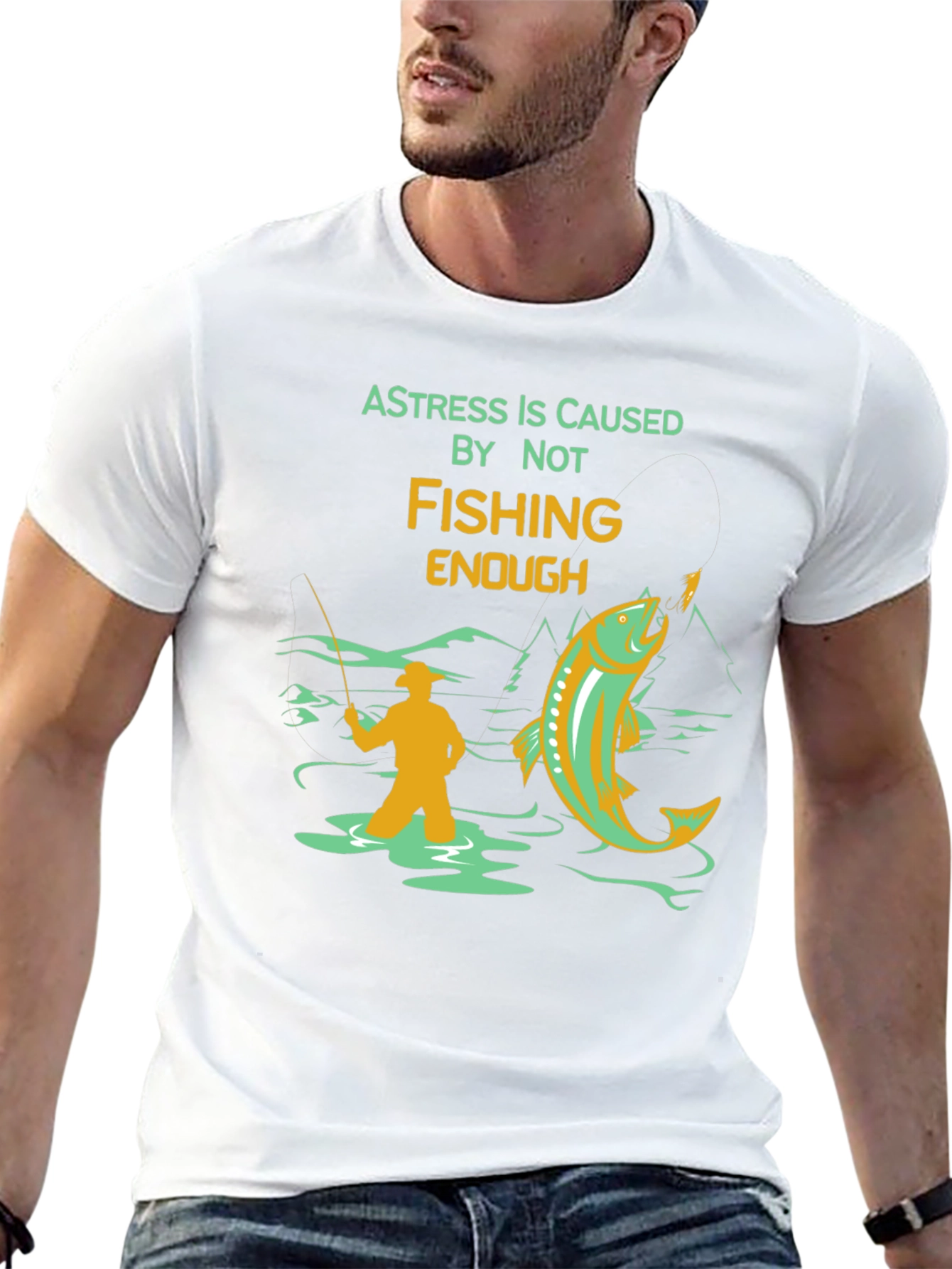 Fishing Graphic T-Shirt - A Stress Relief Tee