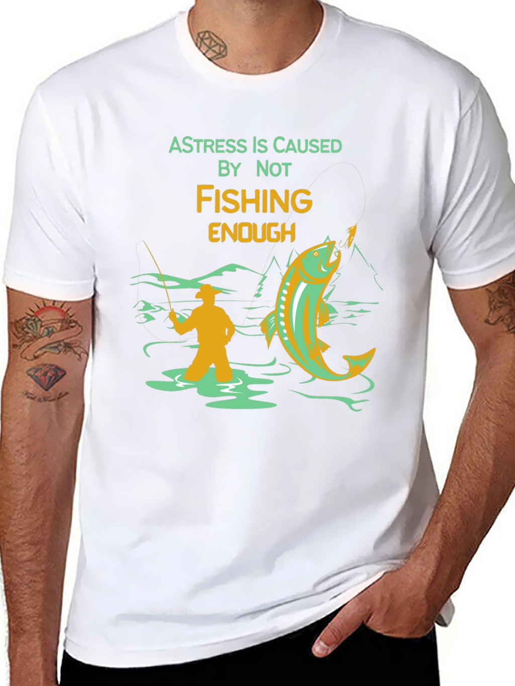 Fishing Graphic T-Shirt - A Stress Relief Tee