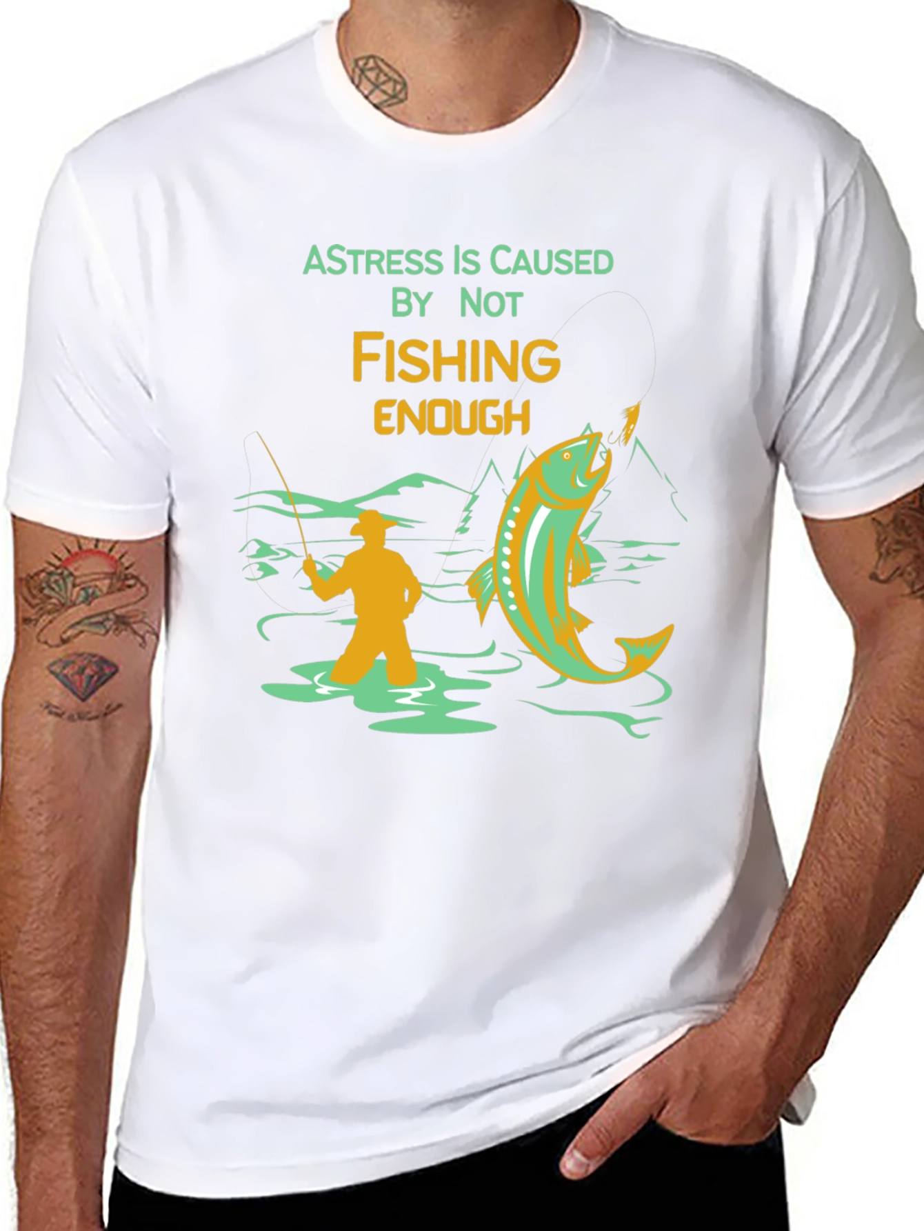 Fishing Graphic T-Shirt - A Stress Relief Tee