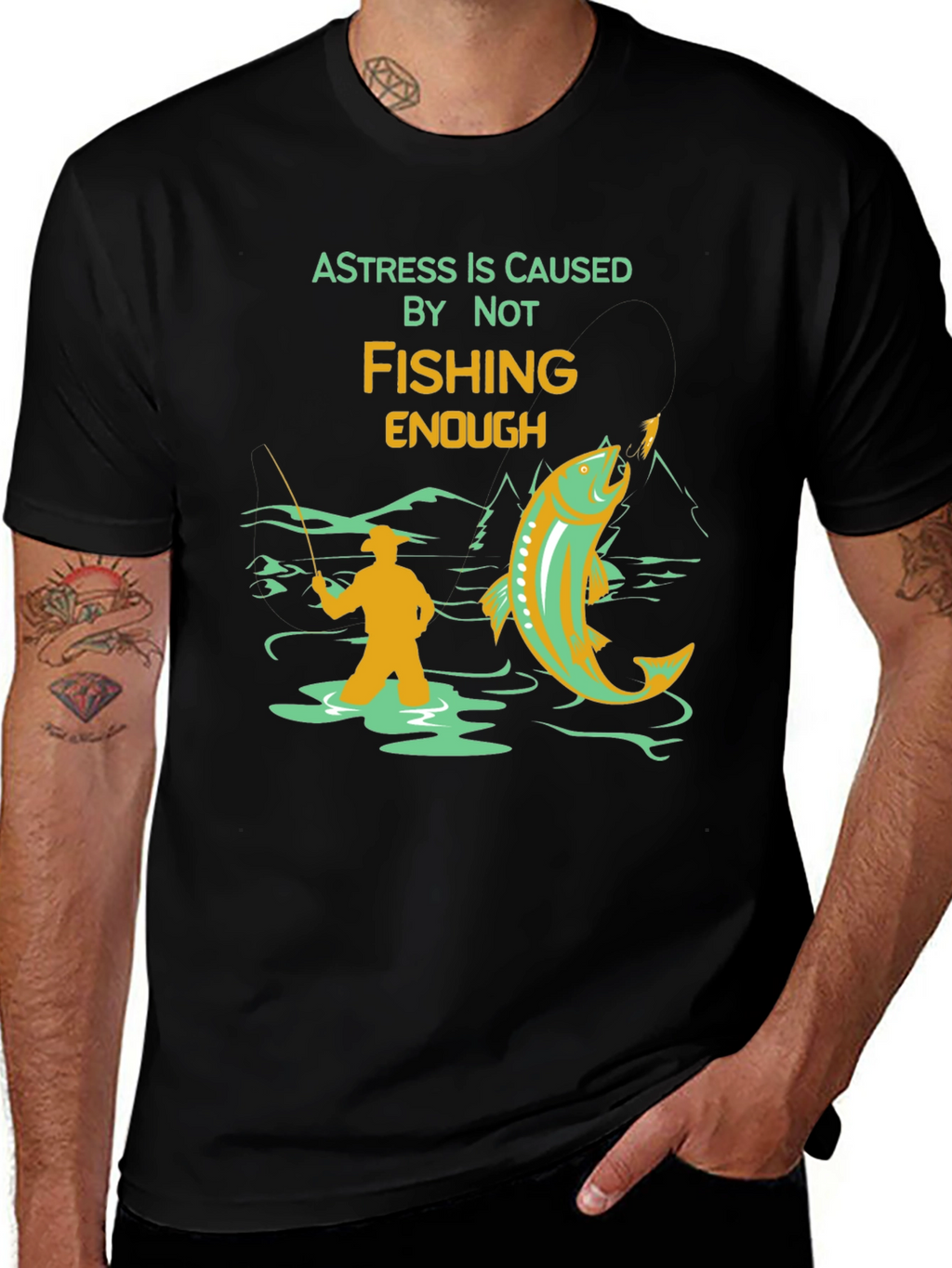 Fishing Graphic T-Shirt - A Stress Relief Tee