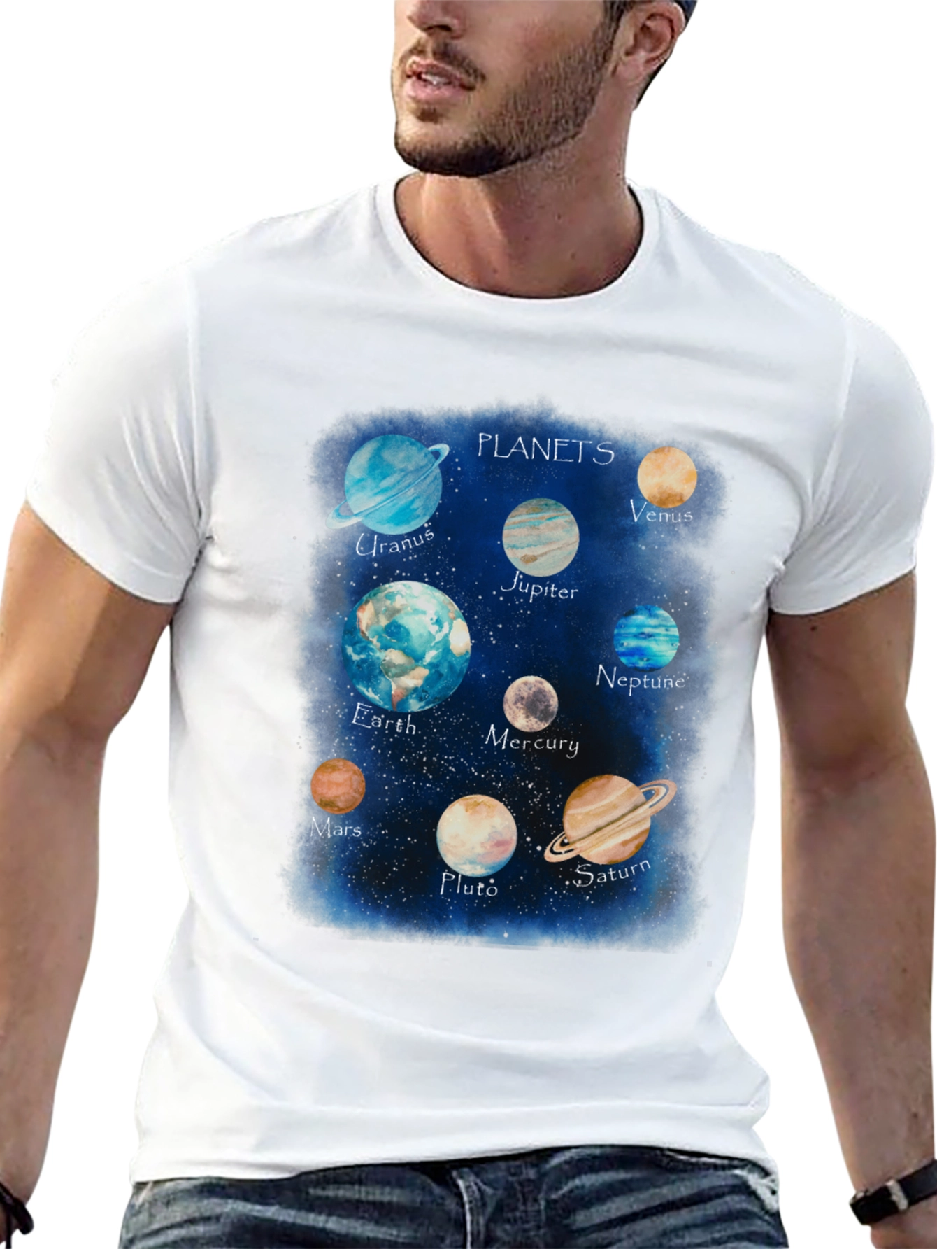 Planets Graphic T-Shirt - Space Design Tee