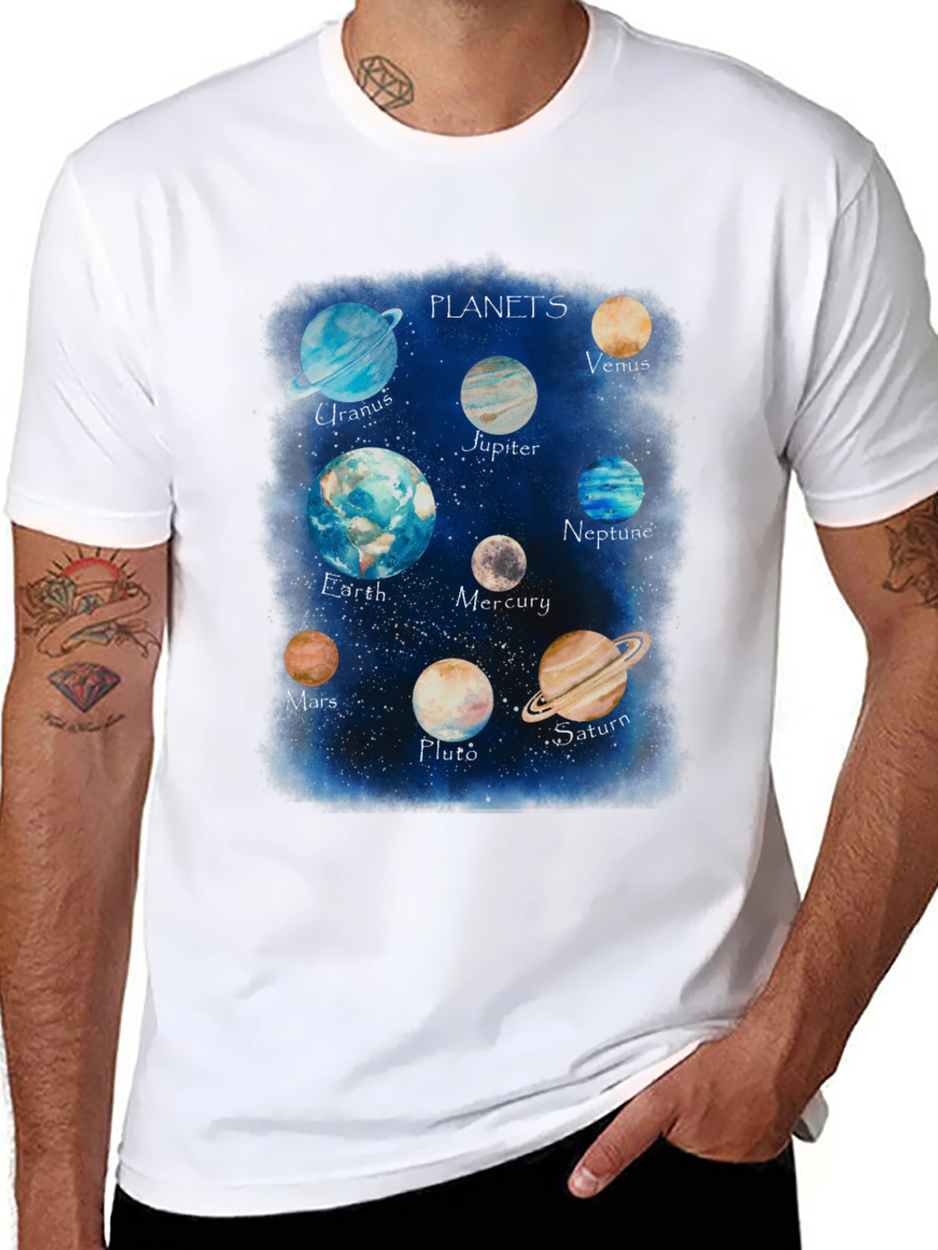 Planets Graphic T-Shirt - Space Design Tee