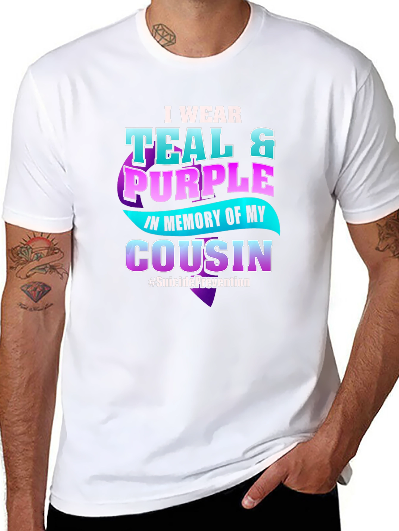 Teal & Purple Suicide Prevention Awareness T-Shirt