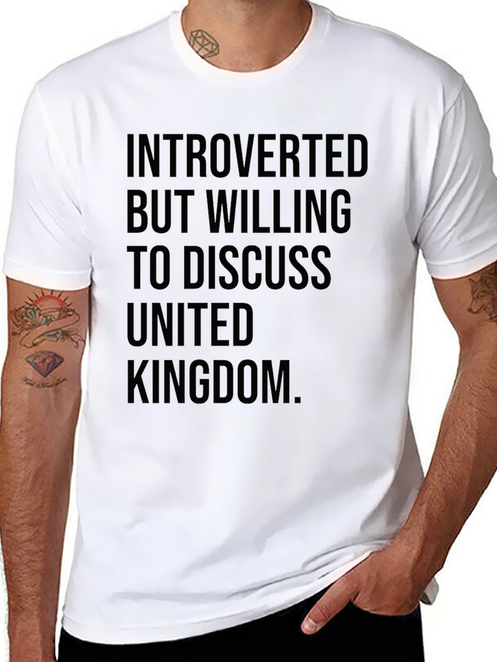Introverted UK T-Shirt - Funny United Kingdom Tee