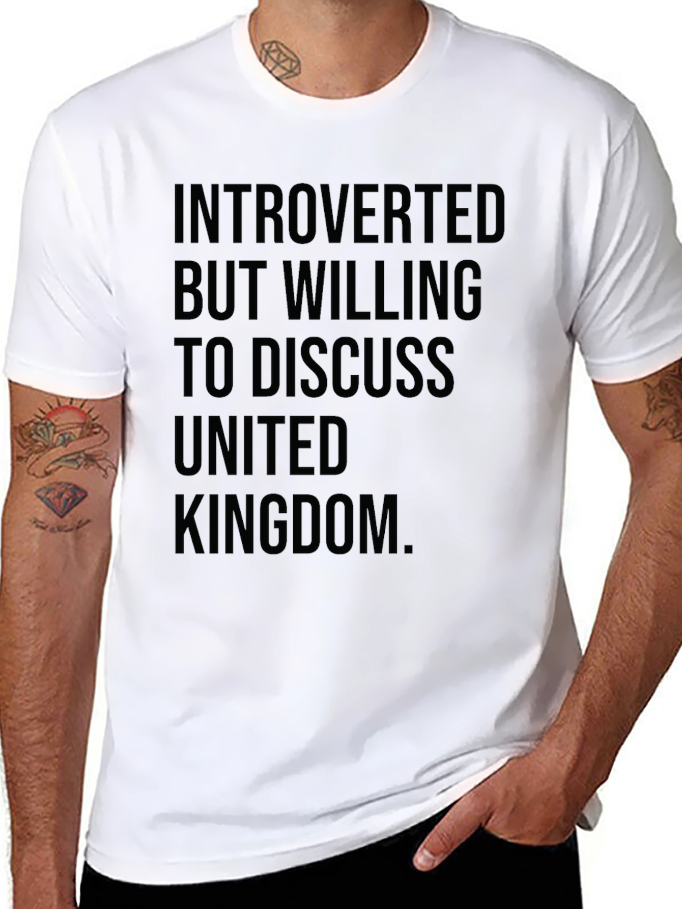 Introverted UK T-Shirt - Funny United Kingdom Tee