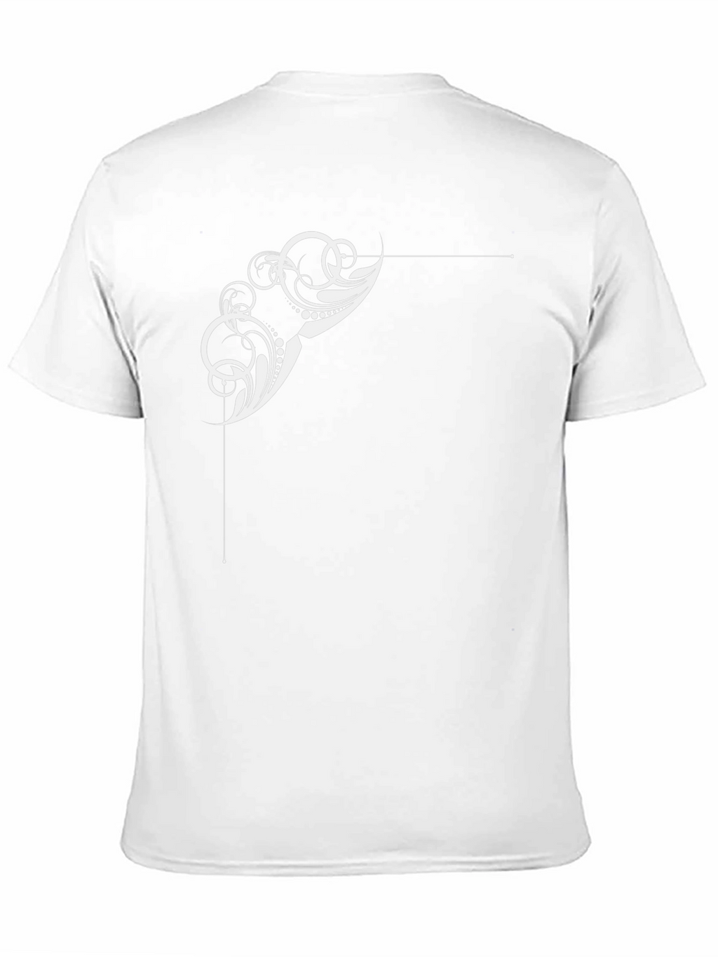 Stylish Black T-Shirt with Abstract White Design