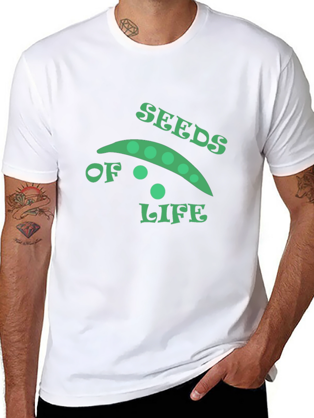 Seeds of Life Graphic Tee - Black Cotton