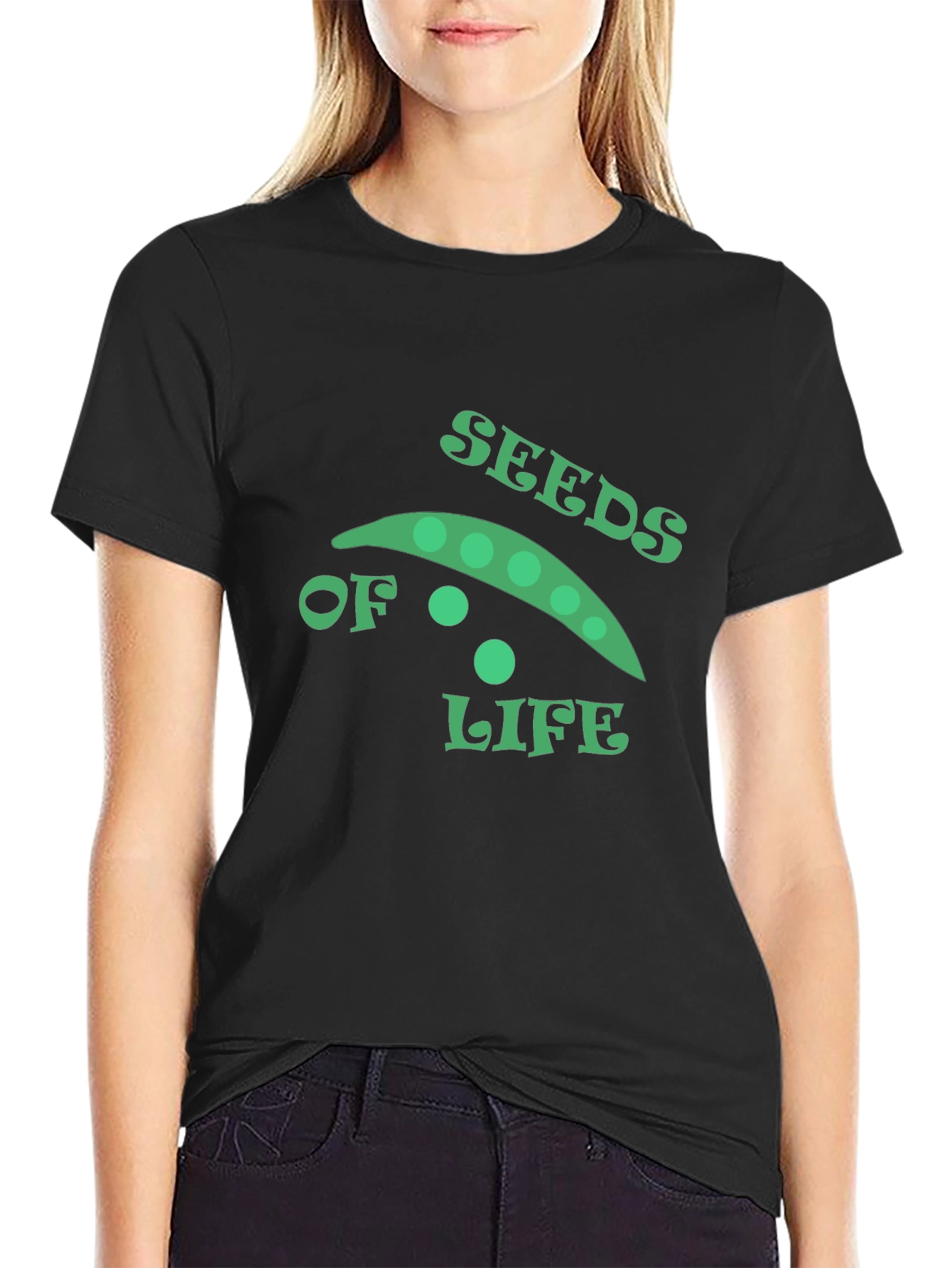 Seeds of Life Graphic Tee - Black Cotton