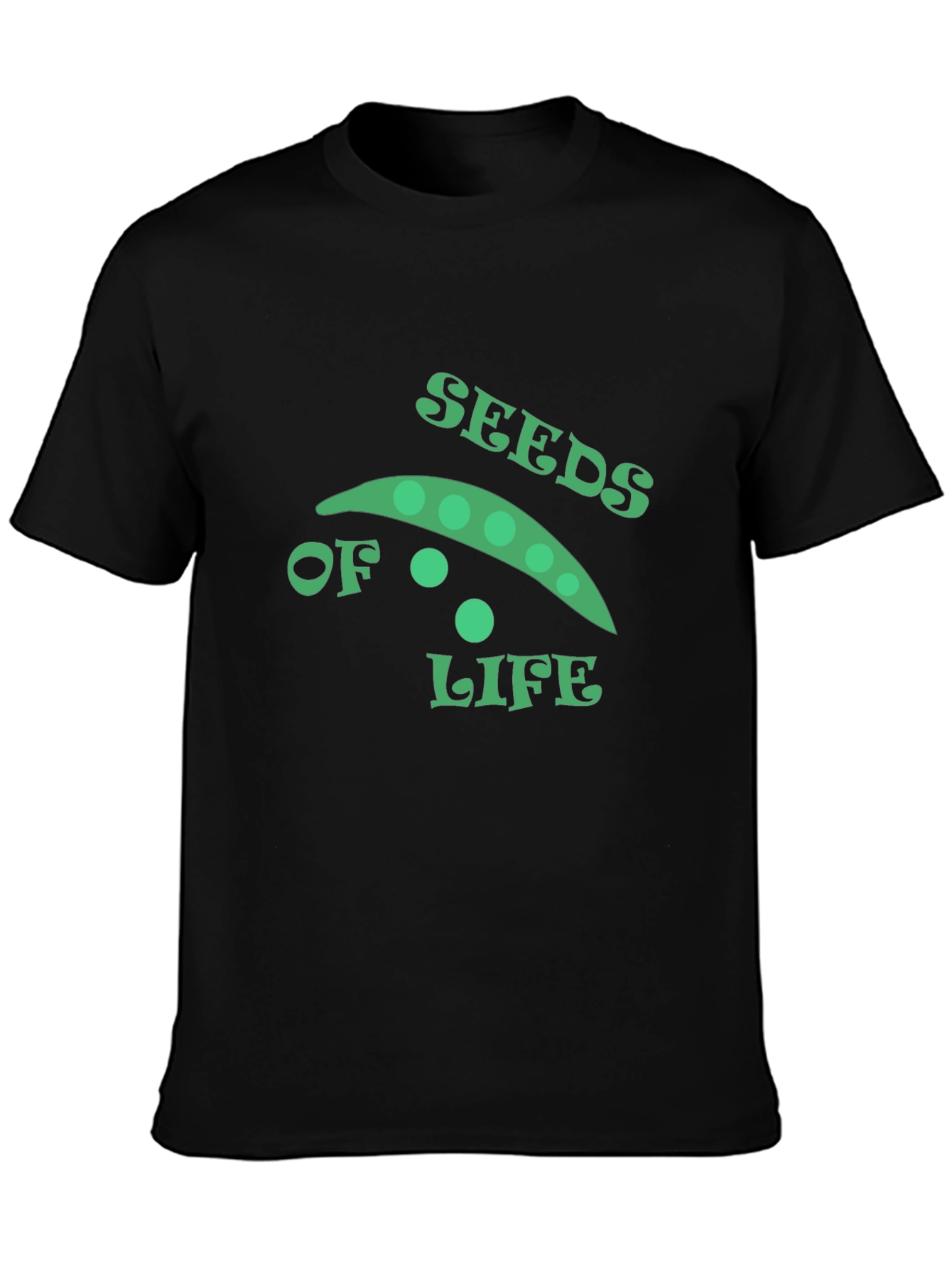 Seeds of Life Graphic Tee - Black Cotton