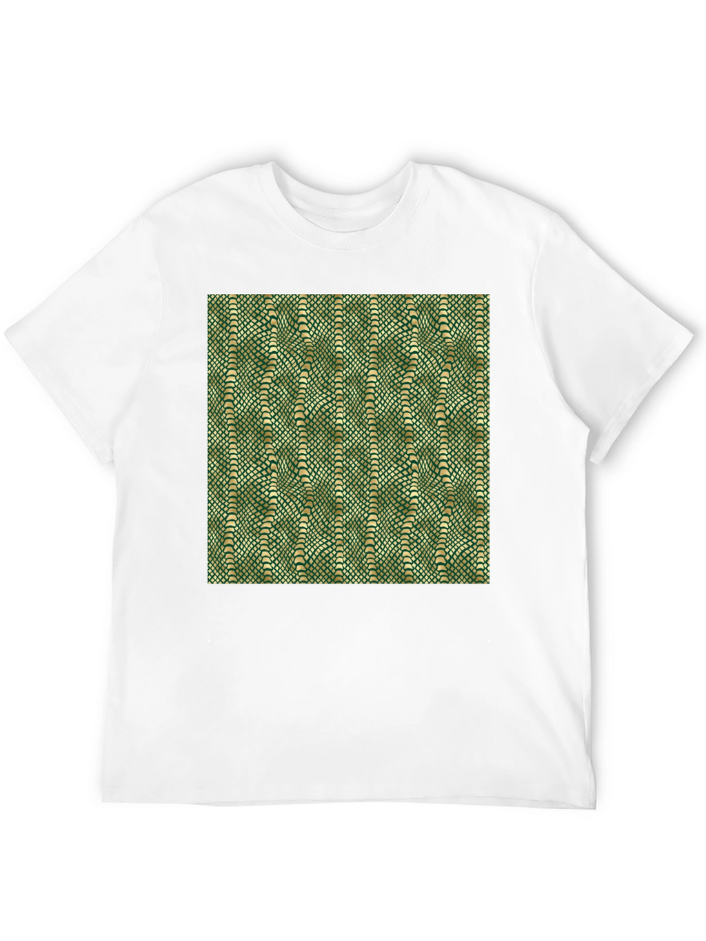 Green Snake Skin Pattern Graphic T-Shirt